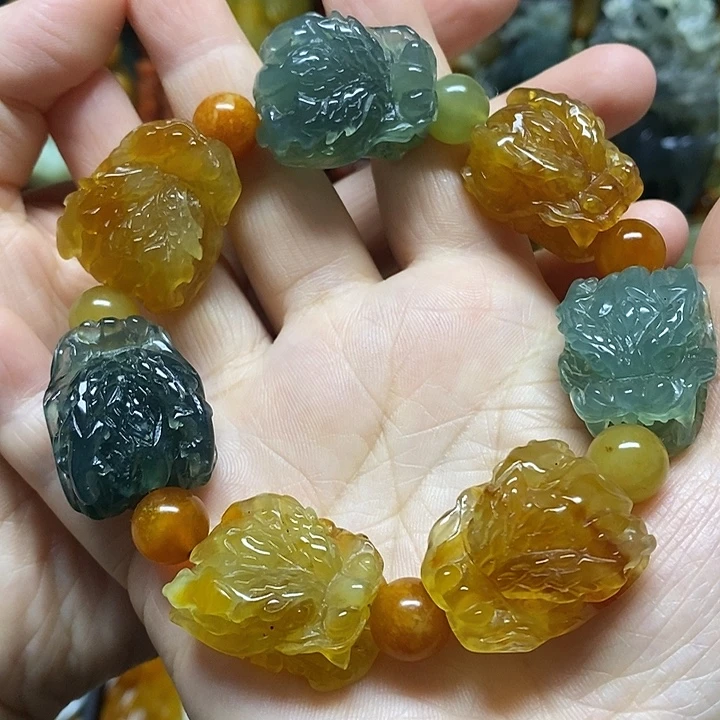 蛇纹石玉未镶嵌手链