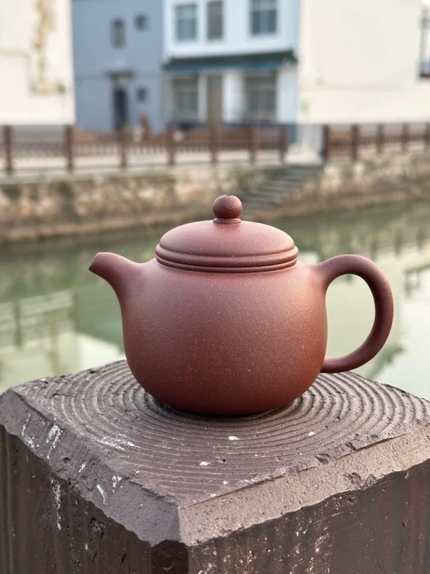 中槽清匏尊壶200ml半手工宜兴紫砂壶匏尊壶原矿紫泥手工茶壶180cc