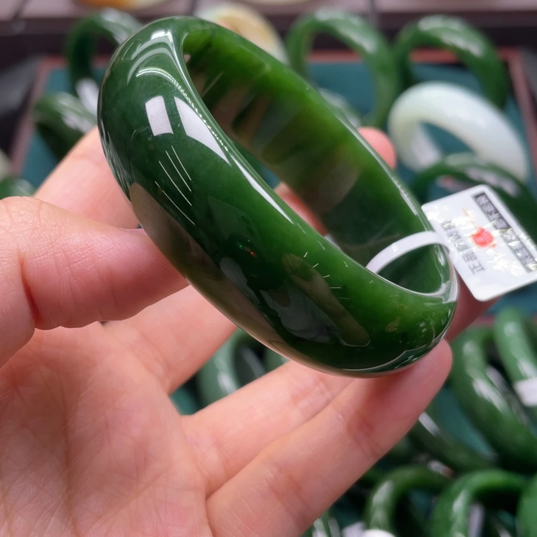 和田玉（碧玉）未镶嵌手镯5758