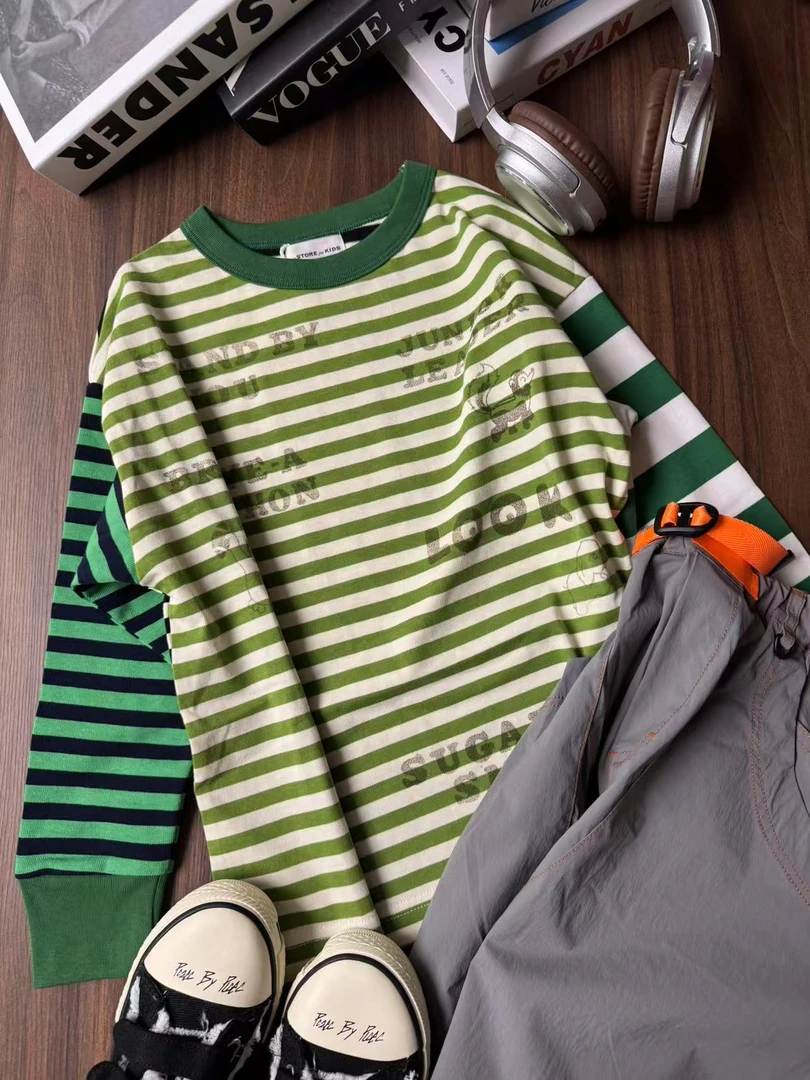 「LIUYI」春夏新款男女童动物印花拼接长袖T恤 2550