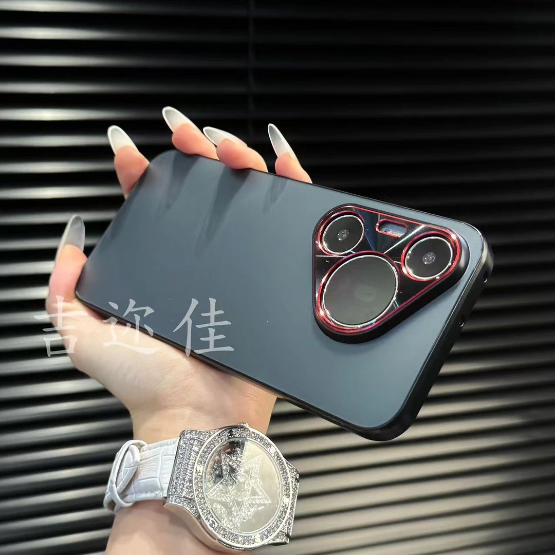 适用华为pura70pro磨砂AG双色镜头手机壳全包防摔高档创意硬壳