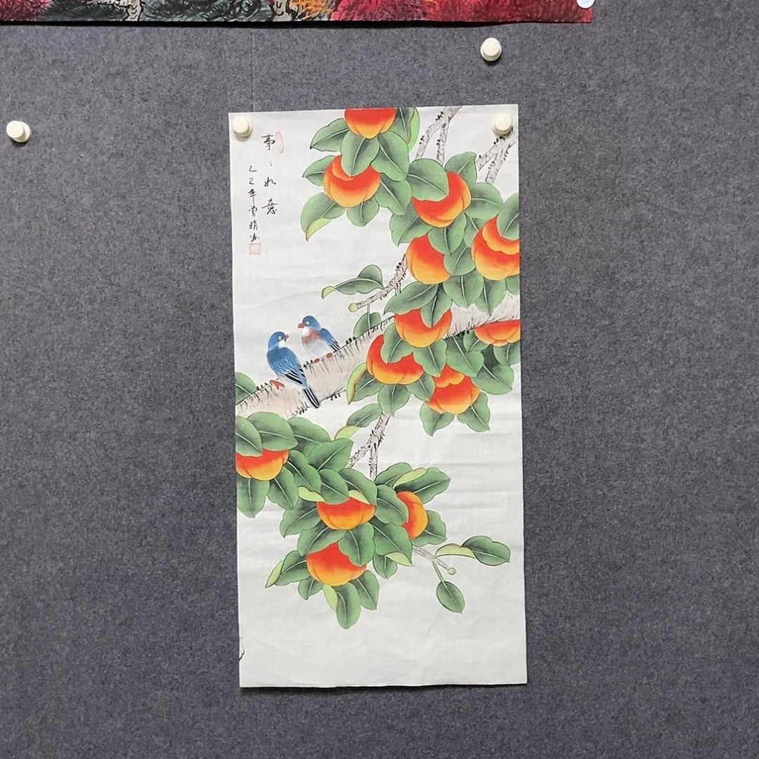 国画三尺花鸟一幅