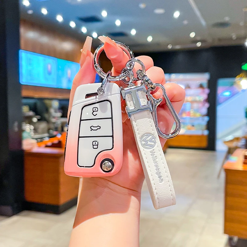 适用大众朗逸PLUS钥匙套速腾宝来途观途昂凌度高尔夫探岳车壳扣包