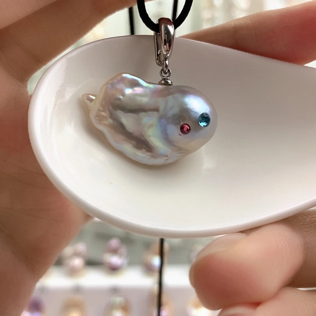 淡水珍珠未镶嵌吊坠(赠链)