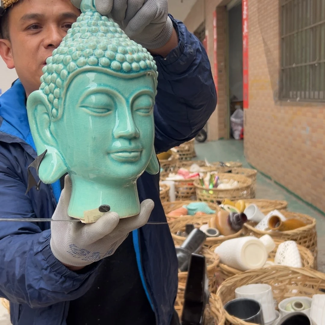 摆件78 号高中低温陶瓷工艺瓶（部分微瑕）