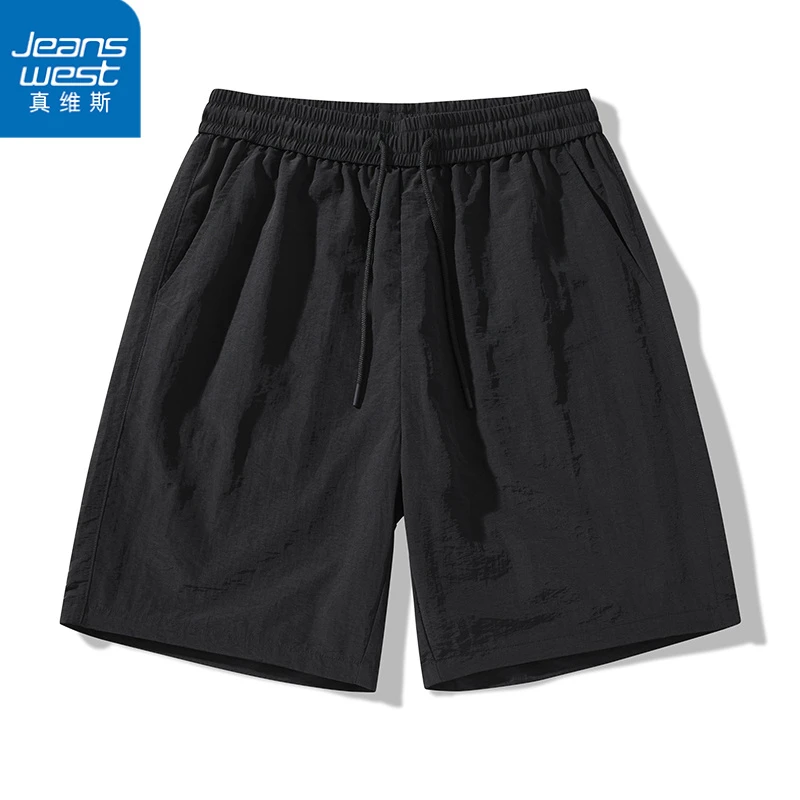 Jeanswest/真维斯夏季薄款男士短裤2025新款外穿休闲中裤五分裤男