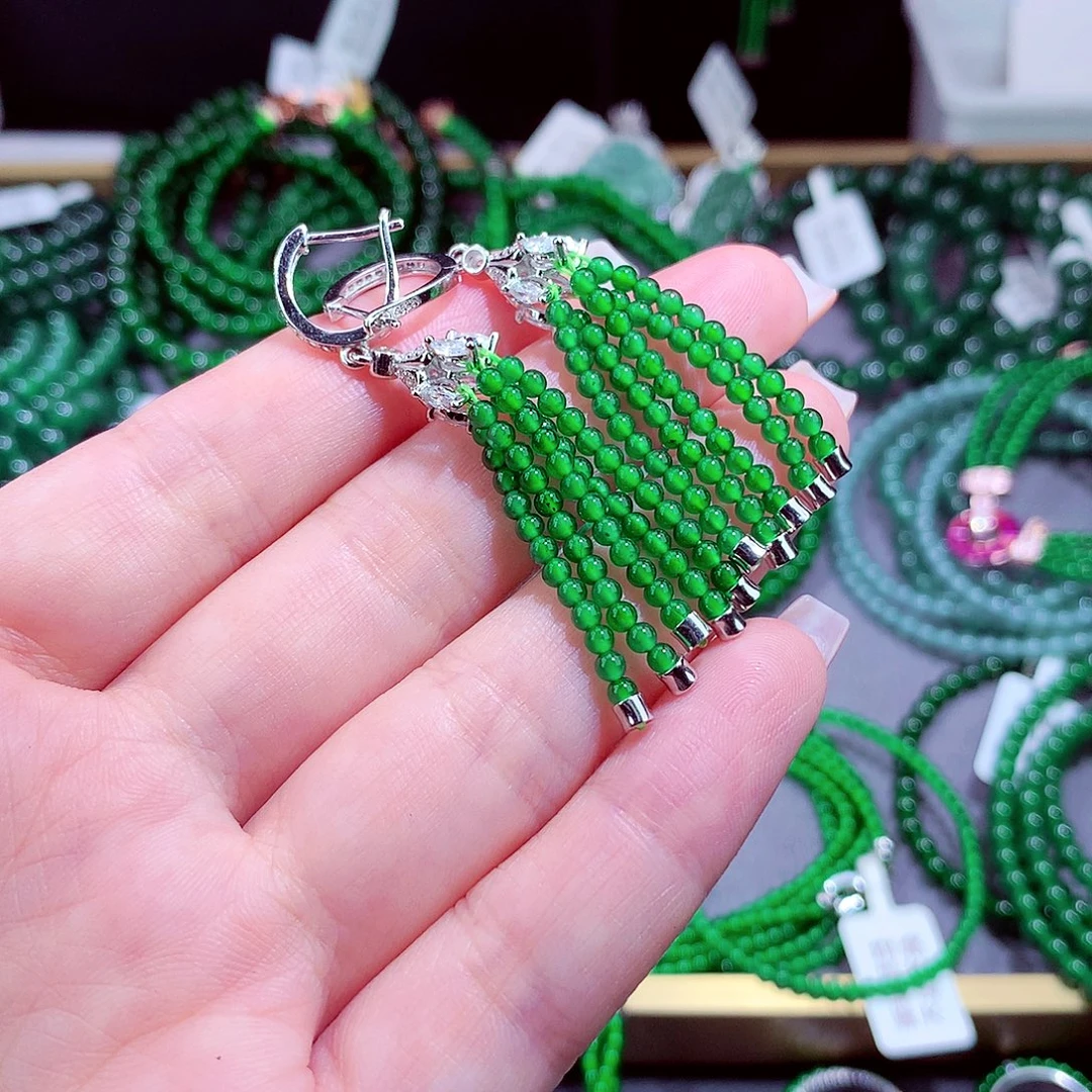 翡翠未镶嵌毛衣链