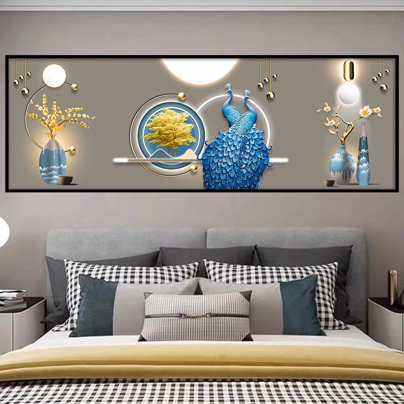 家和富贵卧室床头装饰画酒店宾馆民宿客厅沙发走廊背景墙贴纸防水