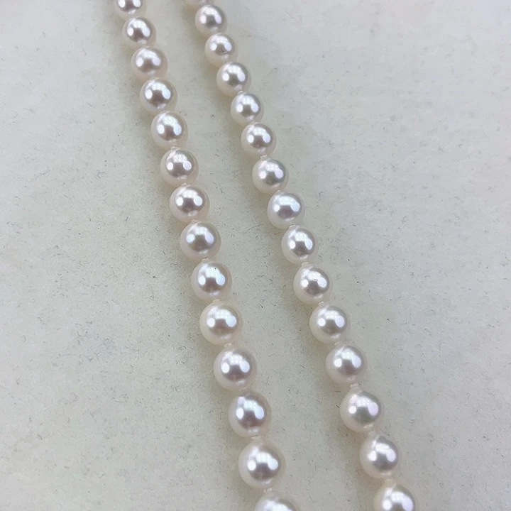 淡水珍珠颈饰银S925镶嵌卡7.5极光炫彩高品