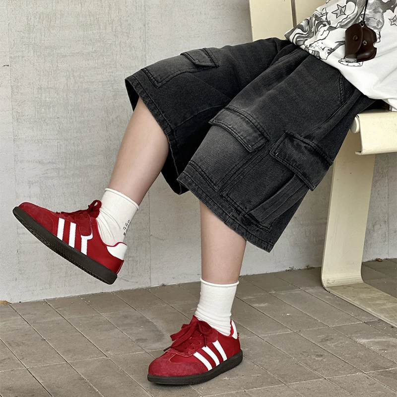 男童牛仔短裤夏季2025新款儿童夏装裤子中大童五分裤外穿宽松潮酷