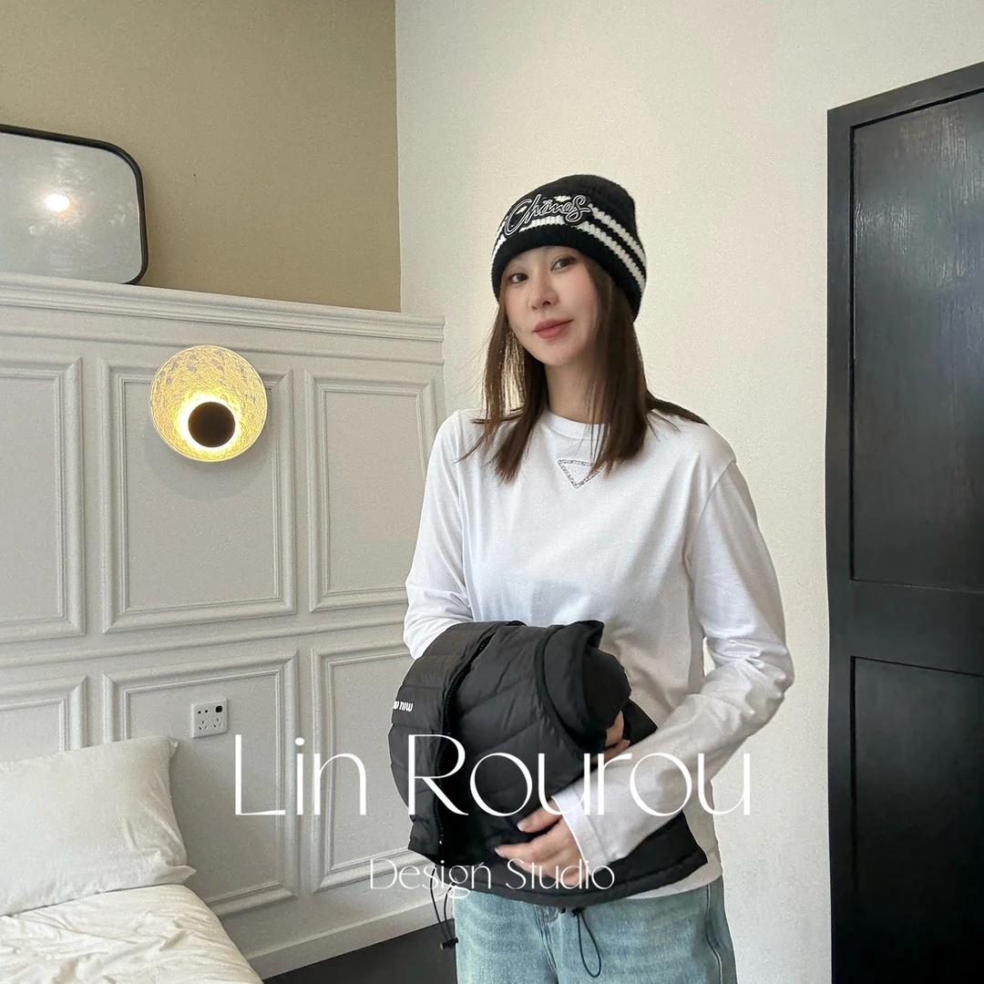 【小三角休闲长袖】CXEL59170秋季爆款舒适休闲百搭打底T恤