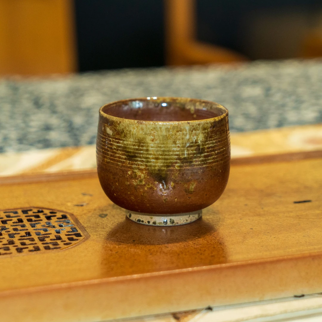 非遗柴烧 落灰主人杯 积渐堂手作柴烧茶器