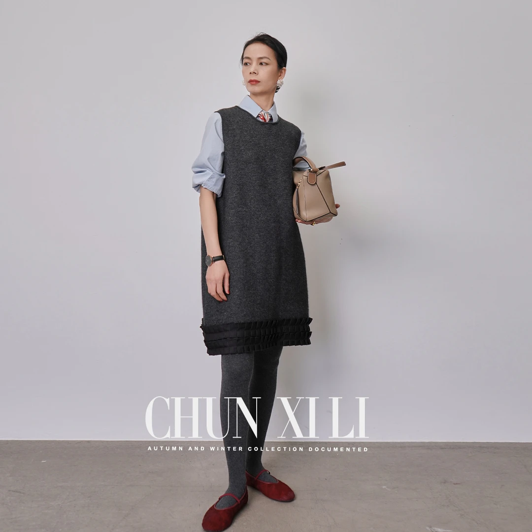 CHUNXILI/春熙里 极简气质连衣裙时尚背心裙D00L51001