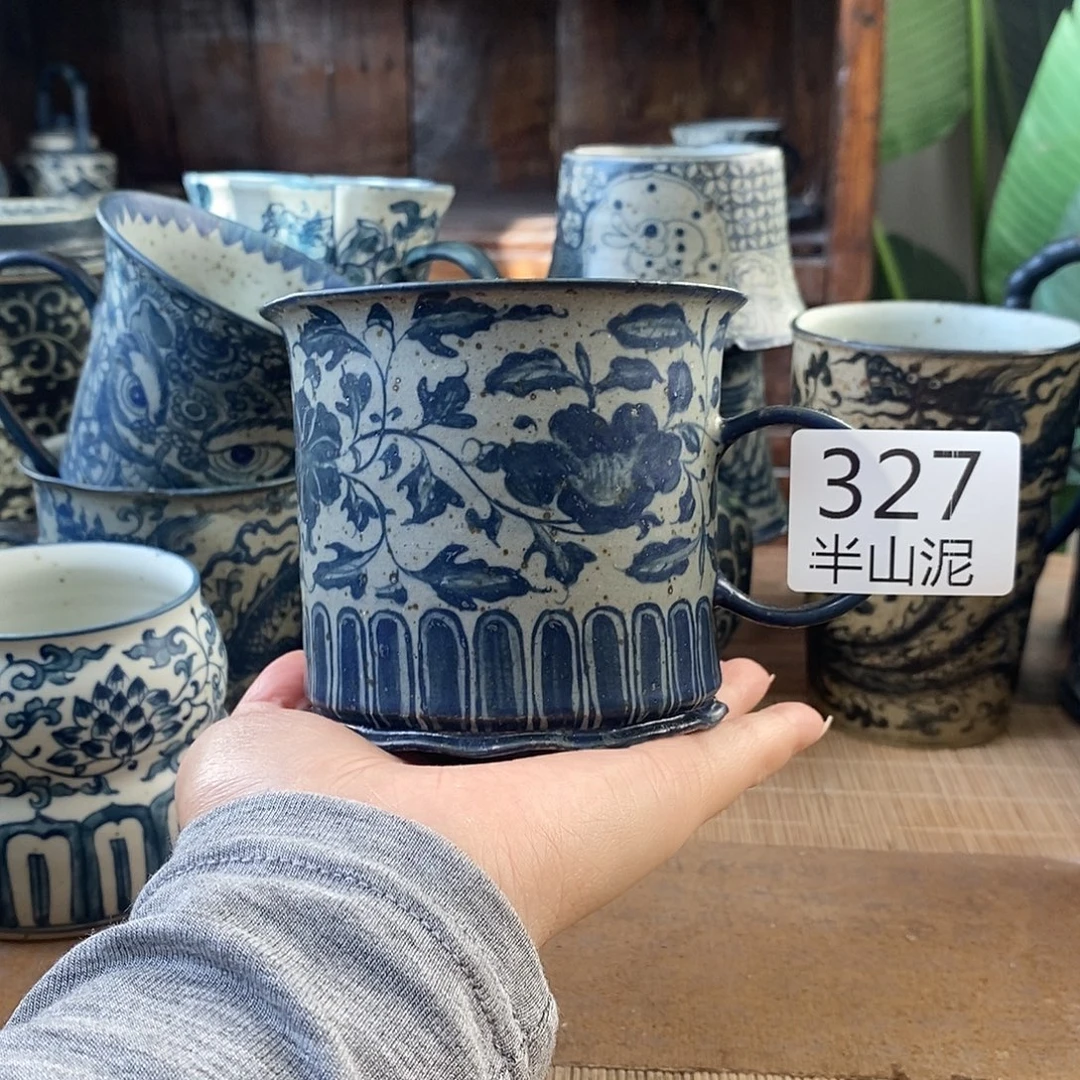 手工手绘青花高温陶瓷