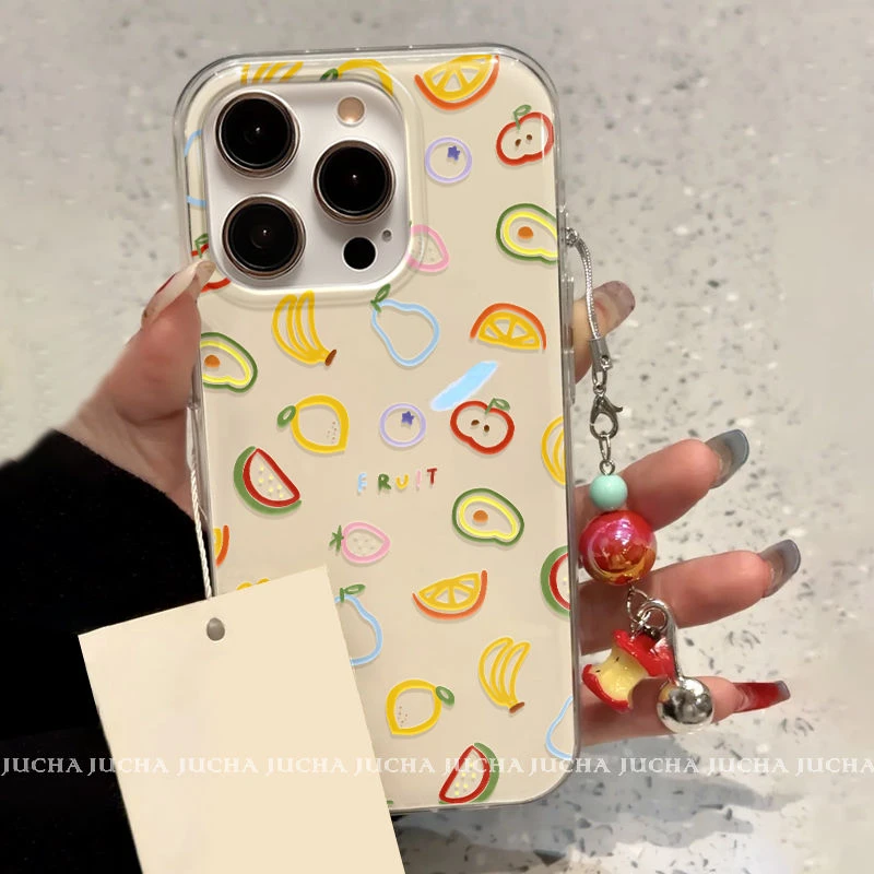 水果派对适用苹果16pro手机壳全包华为mate70防摔小米15创意OPPO