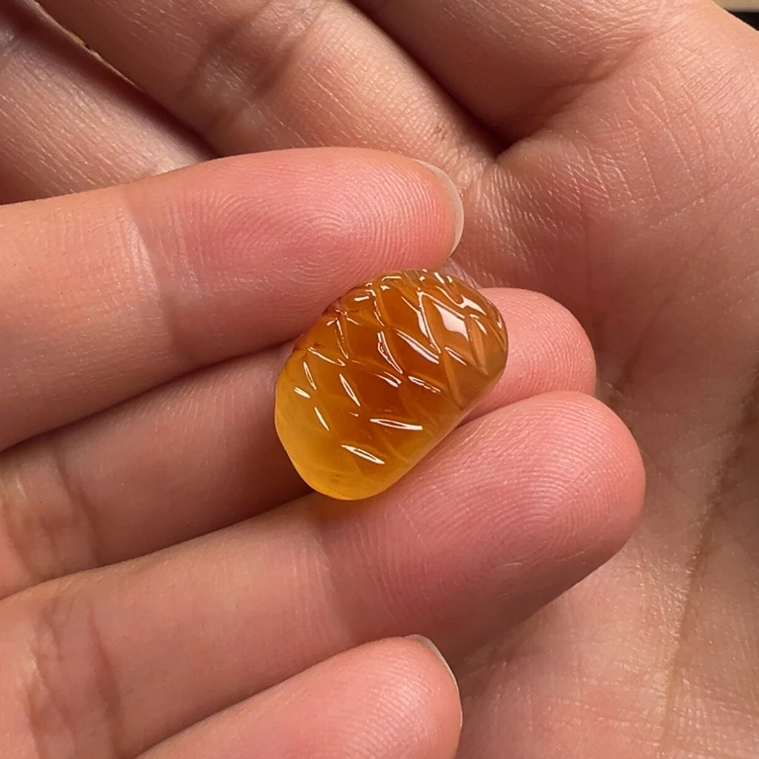 蜜蜡颈饰未镶嵌橘子瓣（打孔不退换）