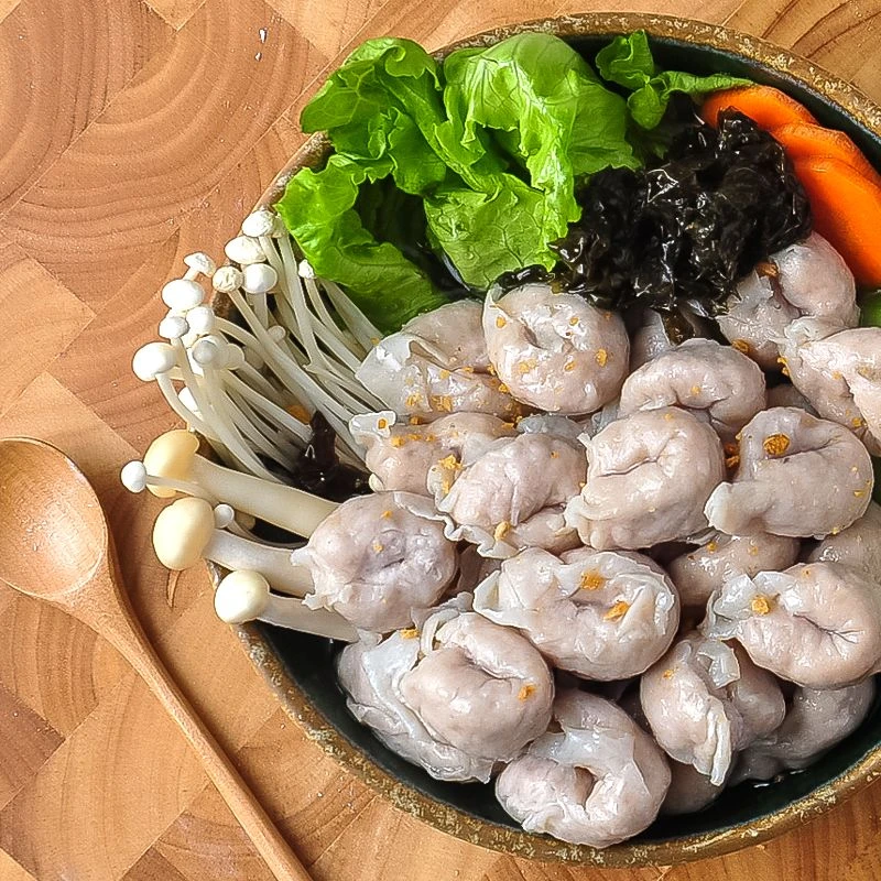 潮汕手工鱼皮饺汕头特产鱼卷鱼册鱼滑鱼丸鱼皮角水饺火锅食材肉燕