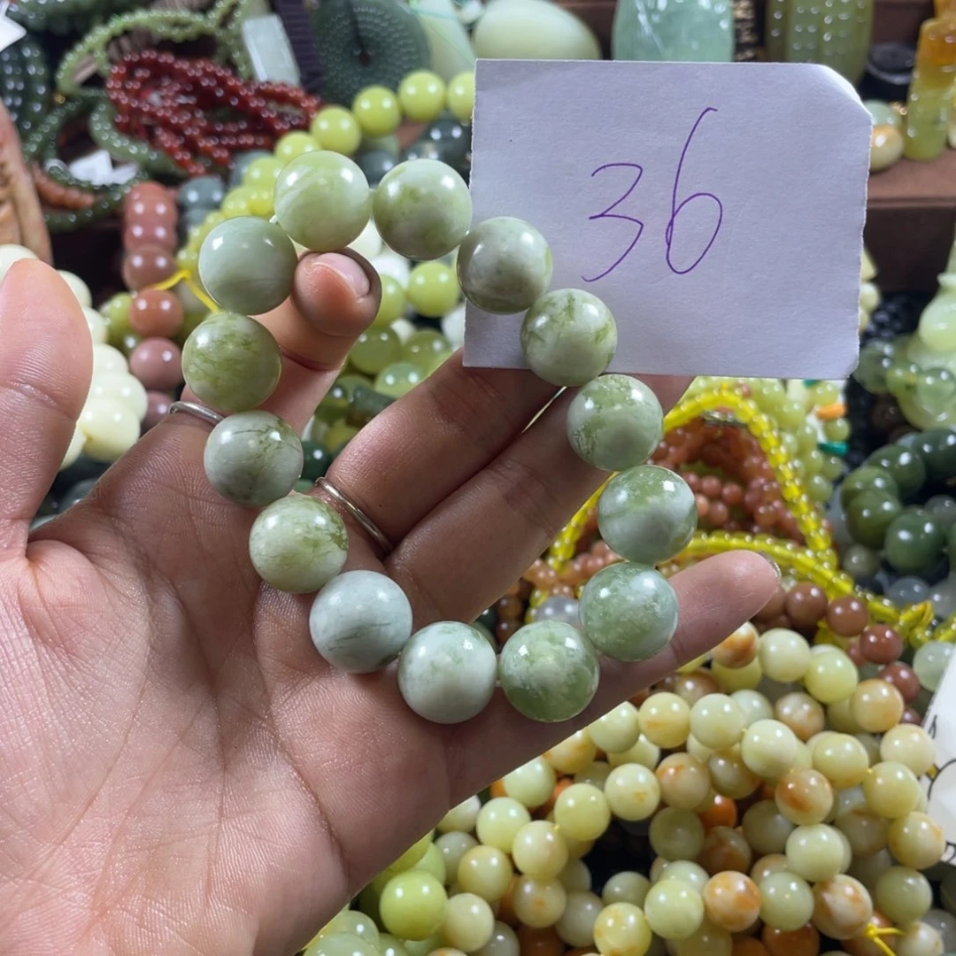 未镶嵌蛇纹石玉手串