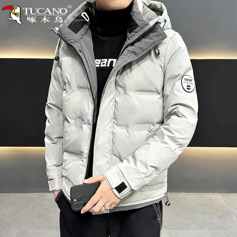 TUCANO/啄木鳥羽绒服男士冬季潮流连帽鸭绒上衣休闲百搭夹克外套