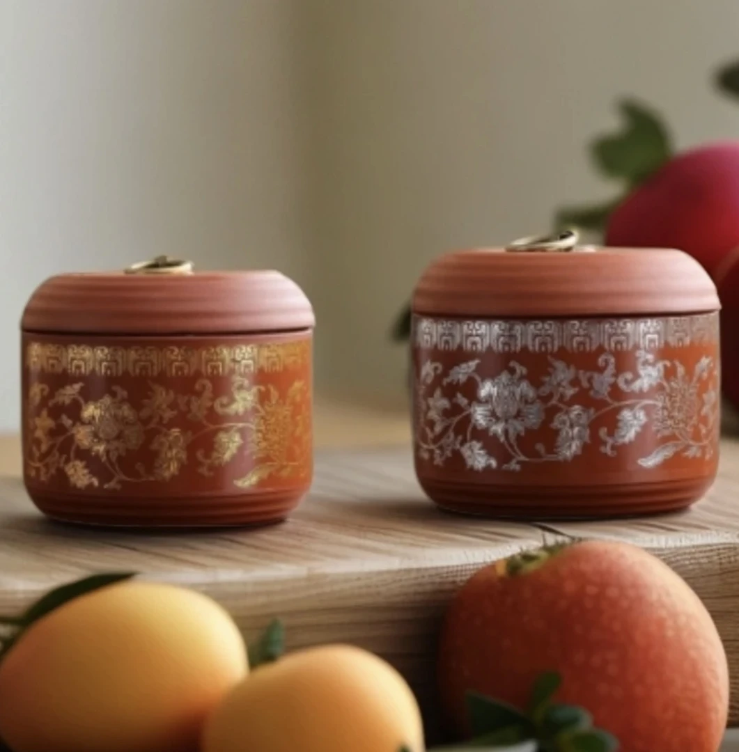 ZH2333-金银缠枝莲茶叶罐