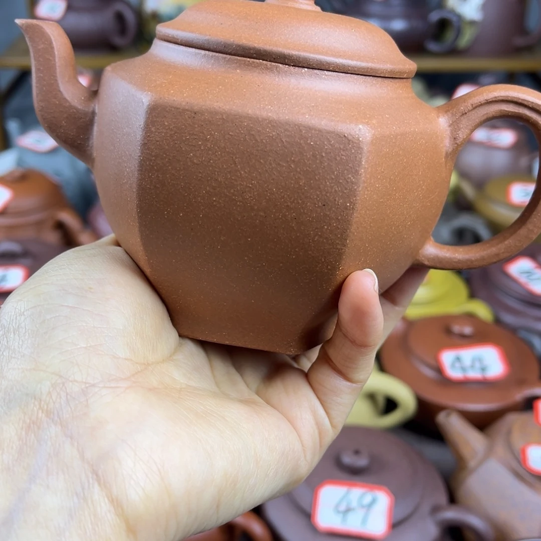 紫砂茶壶宜兴紫砂壶微瑕手工痕迹晃盖壶口开裂片