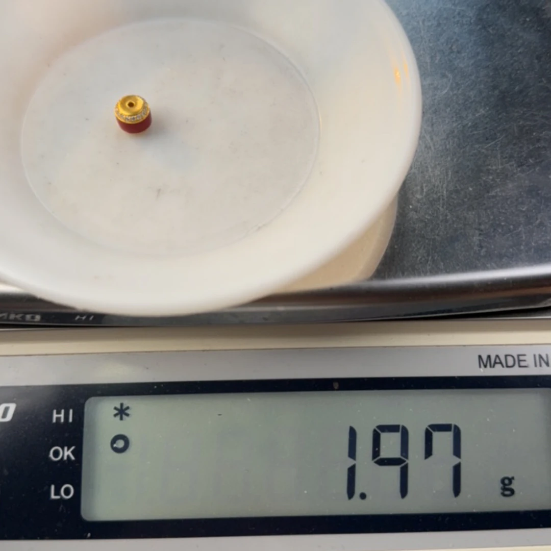 足金卡8红色镶嵌单珠