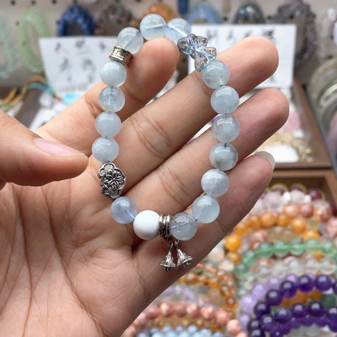 未镶嵌手链水晶海蓝宝diy