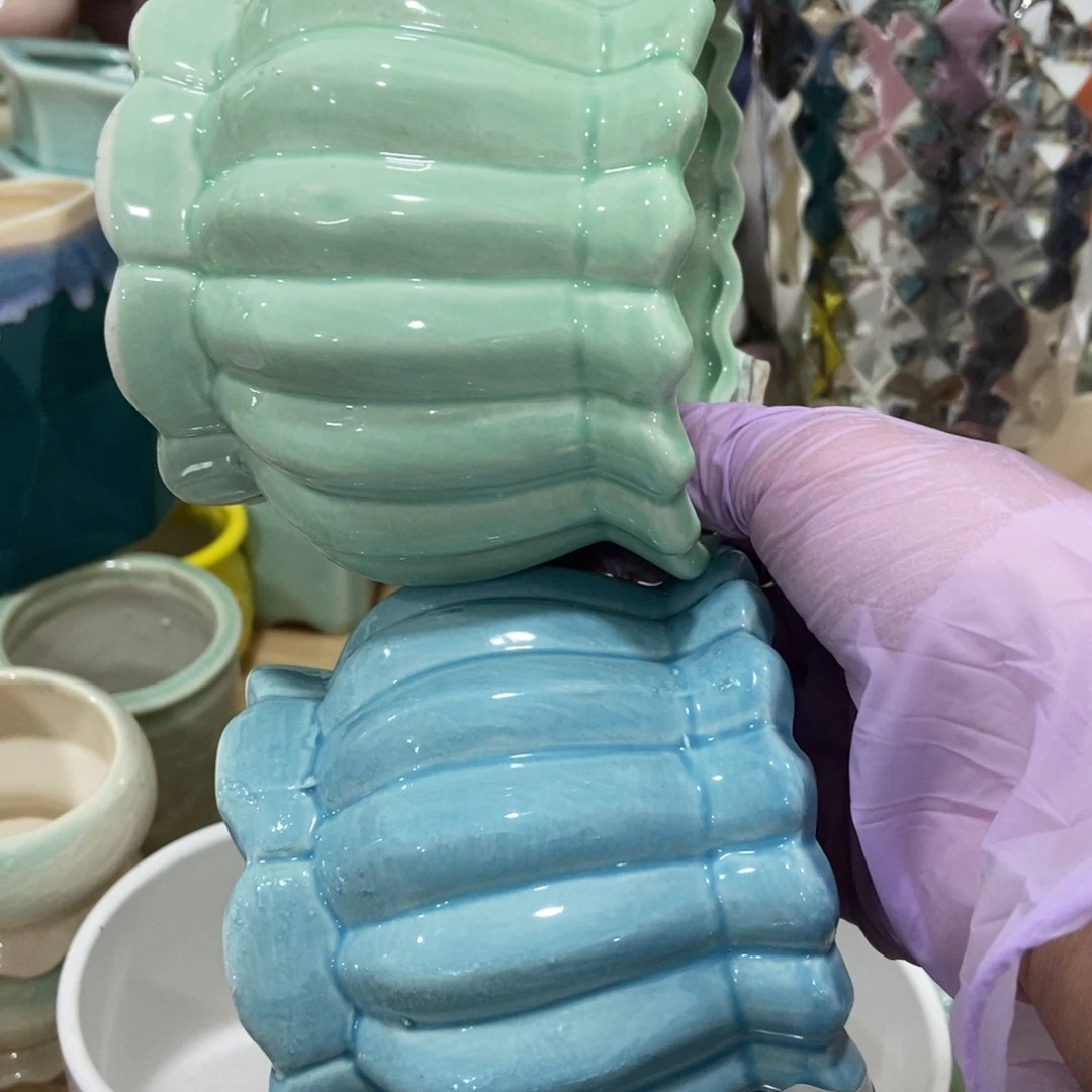 红陶高温陶瓷花盆