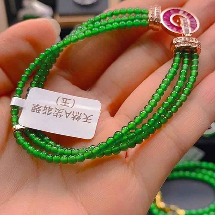 翡翠未镶嵌手链天然A货翡翠手链