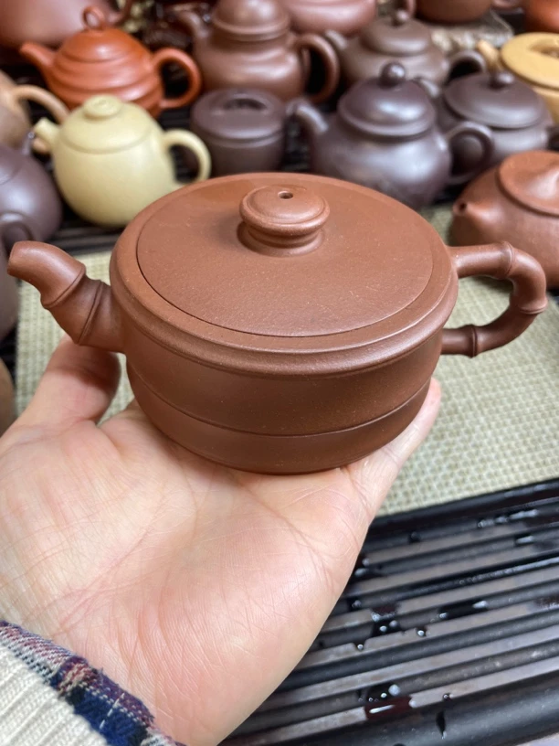 宜兴紫砂茶壶竹节壶竹段泡茶壶茶具全手工纯手工紫砂壶手工制作