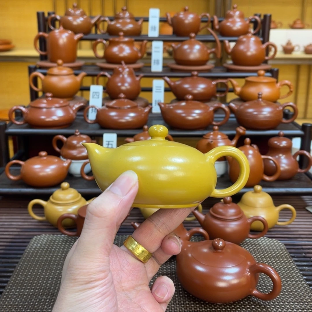 吴***杰茶壶紫砂潮州手拉壶 黄
