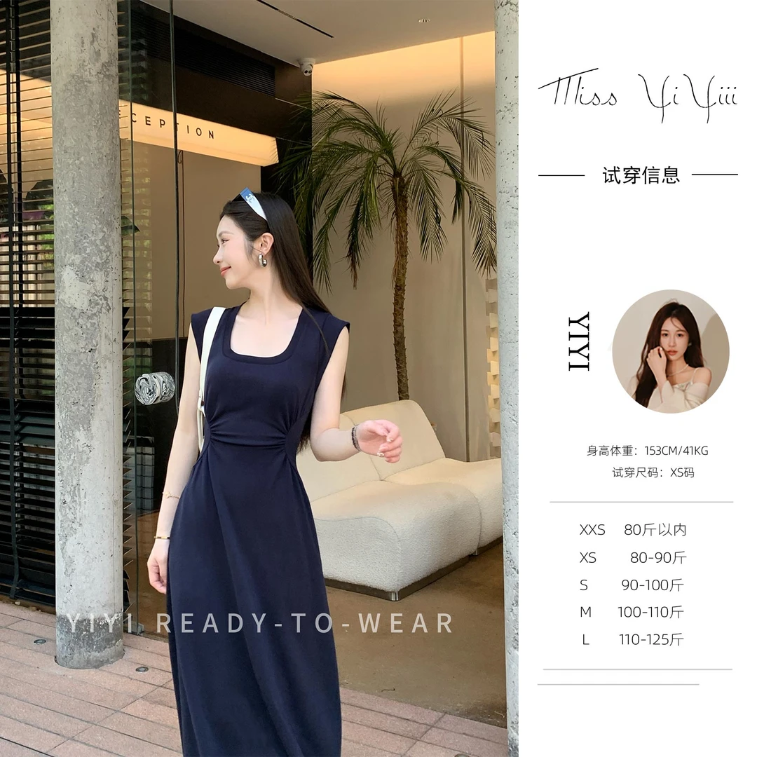 【自由呼吸】<YiYiii>夏季小个子法式防晒显瘦连衣裙气质收腰长裙
