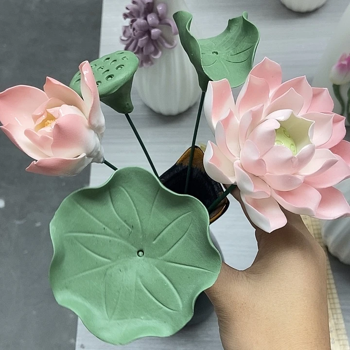 陶瓷纯手工捏花设计