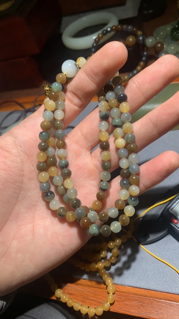 新疆和田玉精工单圈手串