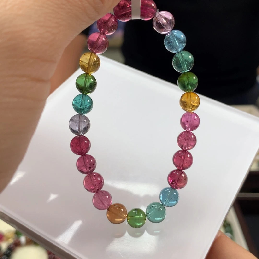 碧玺手链未镶嵌7.5毫米左右