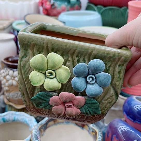 多肉绿植陶瓷花盆9.9包邮