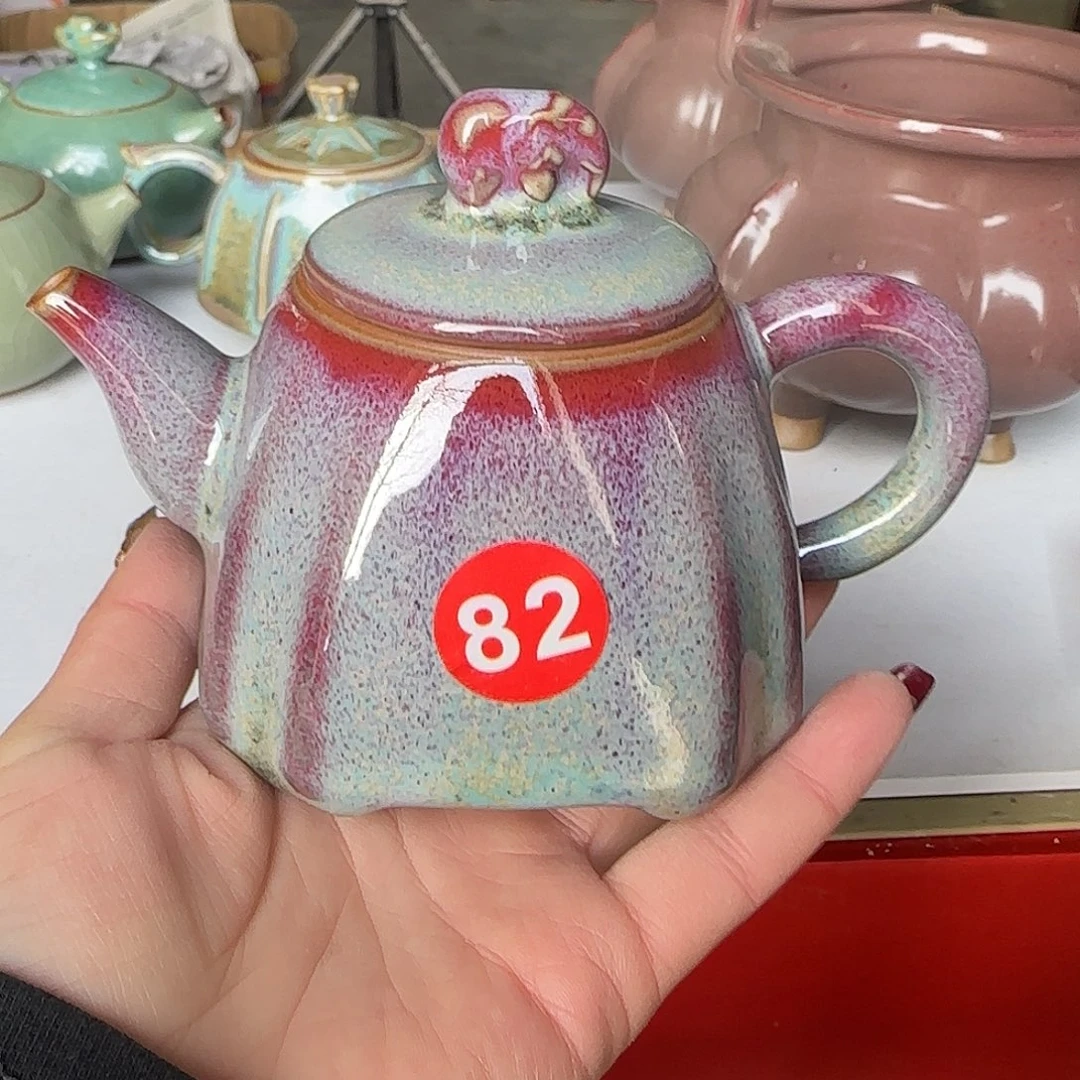 摆件陶郑家钧窑摆件微