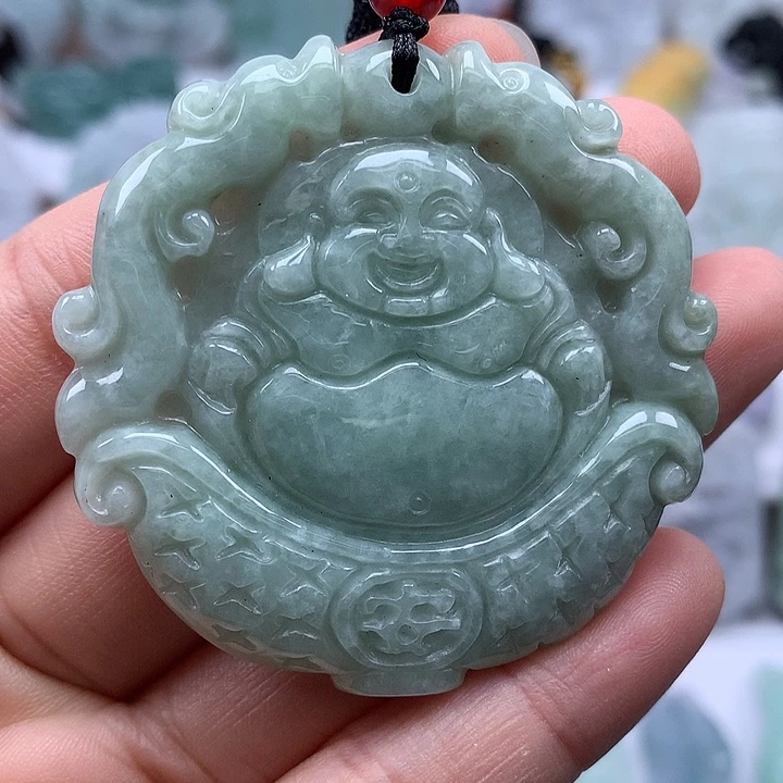 翡翠未镶嵌颈饰笑佛福利