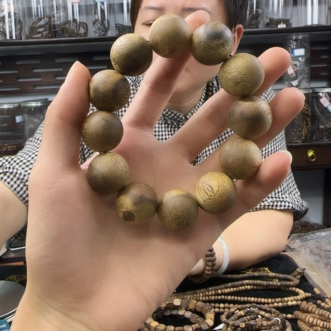 手串沉香奇楠沉香圆珠2.0单圈多样性发一
