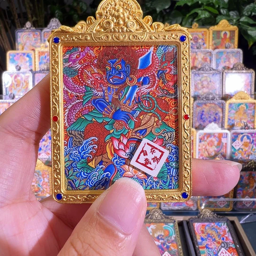 吊坠不动明王热贡纯手绘唐卡