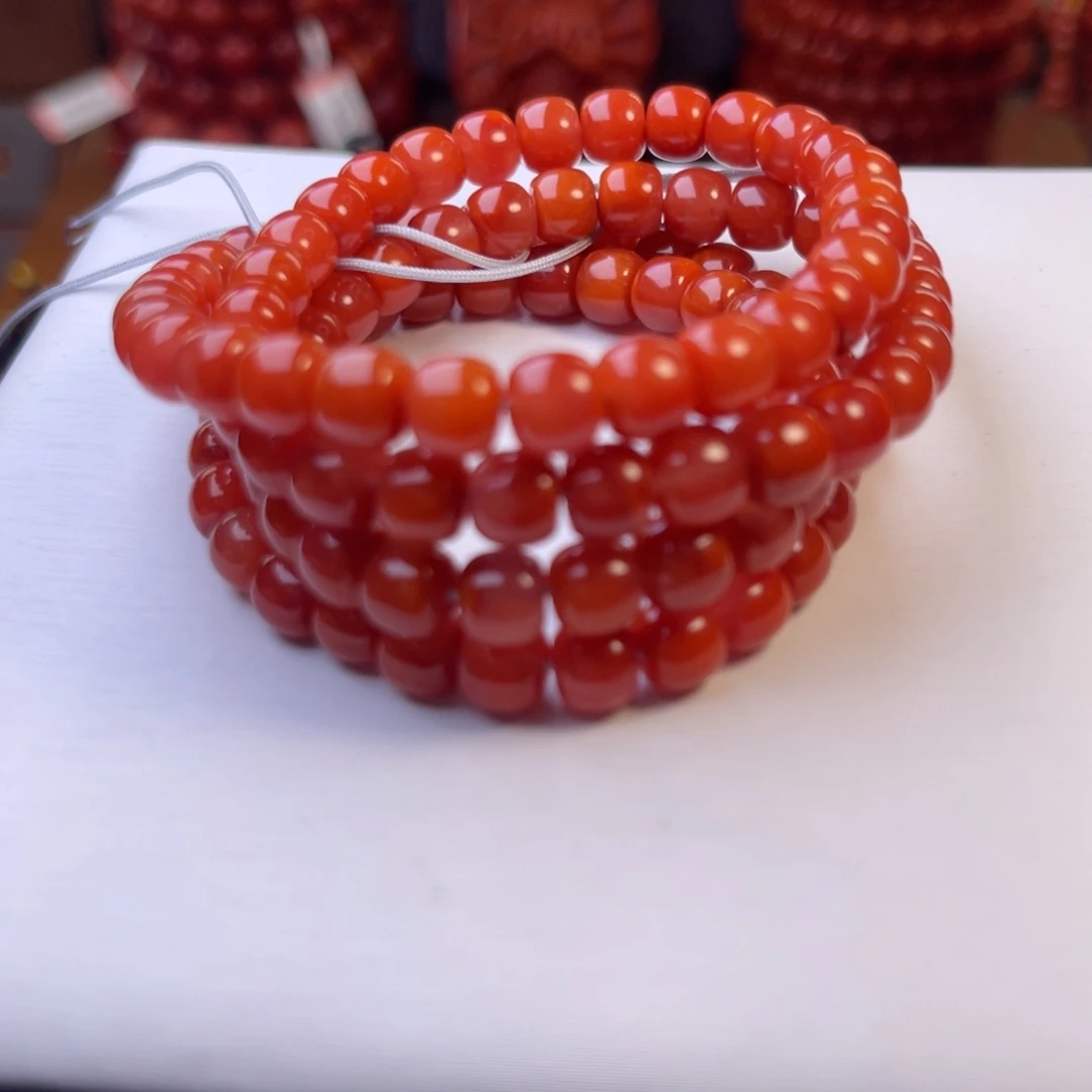 南红玛瑙未镶嵌川料精工老型108卡6.mm