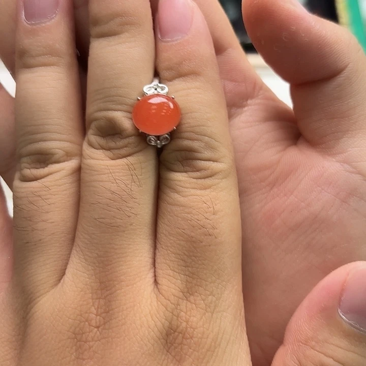 南红玛瑙合金戒指