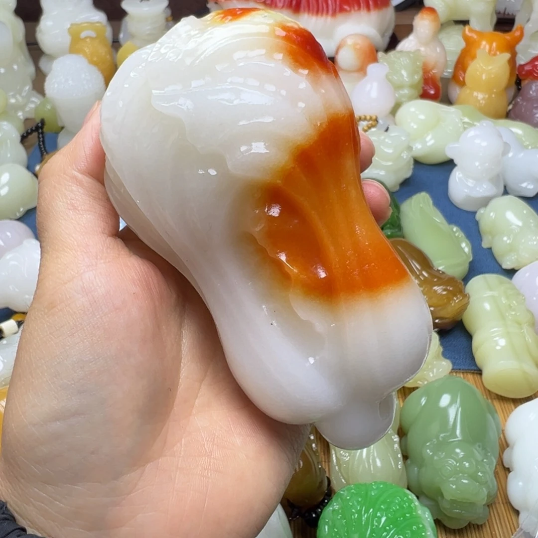 石材江**风手工雕刻巧色大白菜