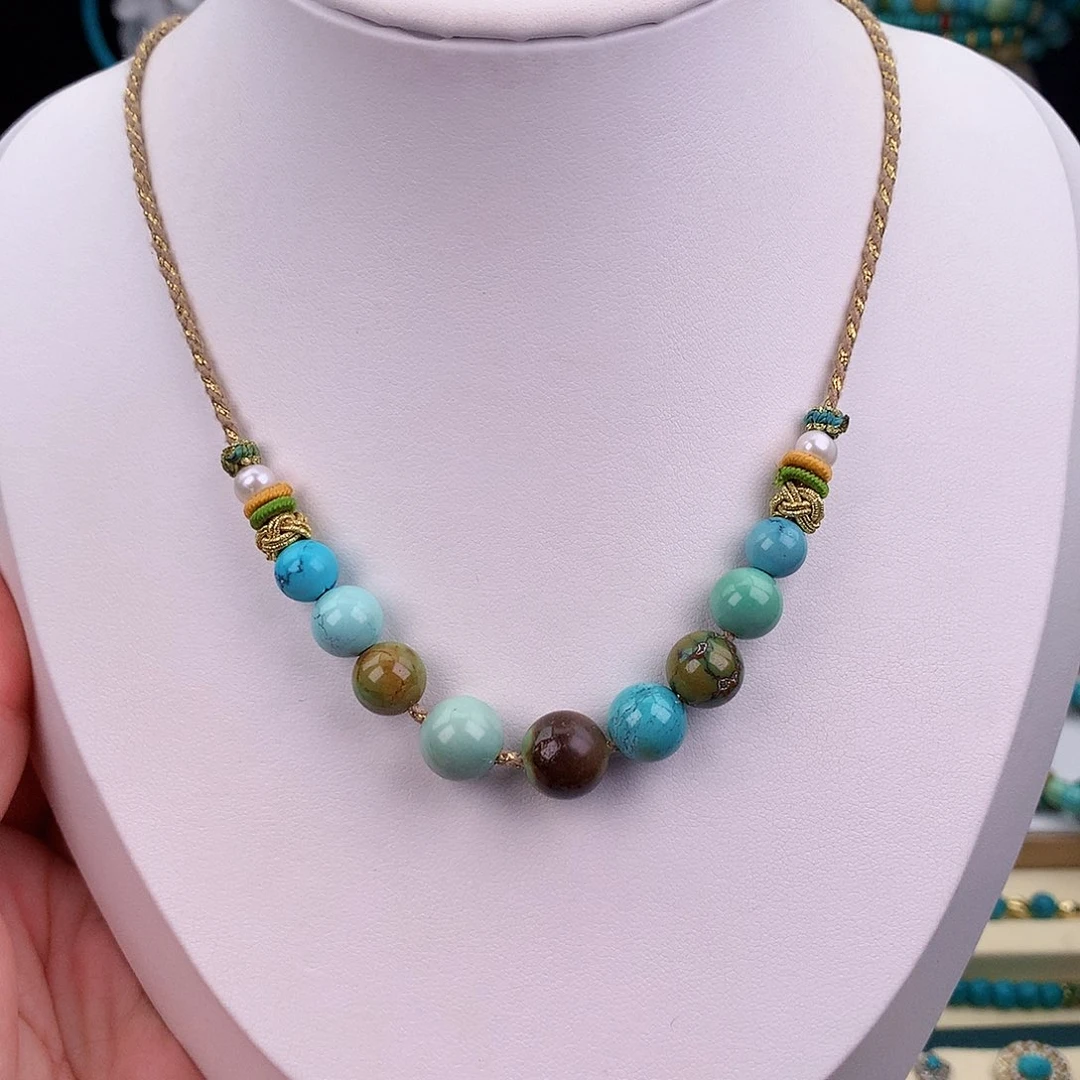 绿松石未镶嵌项链