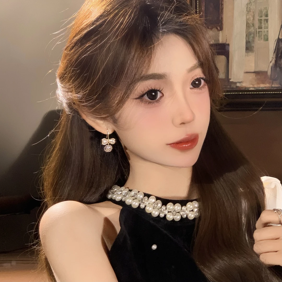 FULL GIRLISH耳环01186法式精致蝴蝶结耳环女