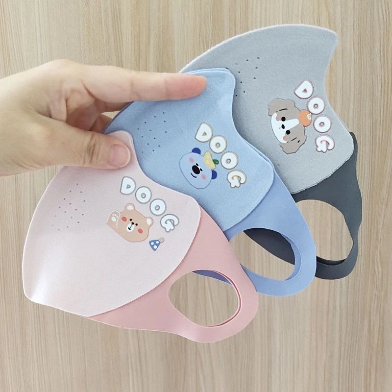 儿童保暖口罩男女宝可爱小熊秋冬防寒立体户外防风面罩学生卡通