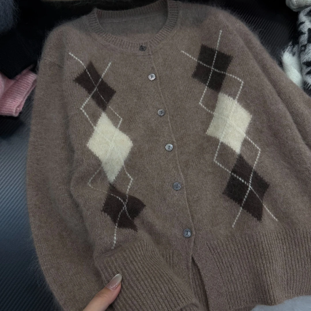 月光驼~100纯羊毛拉绒工艺毛衣FF95