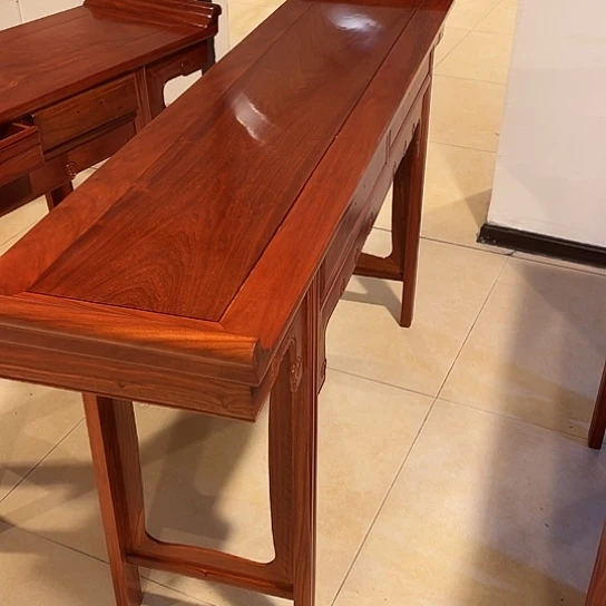 紫檀木类端景台独****惠缅花条案