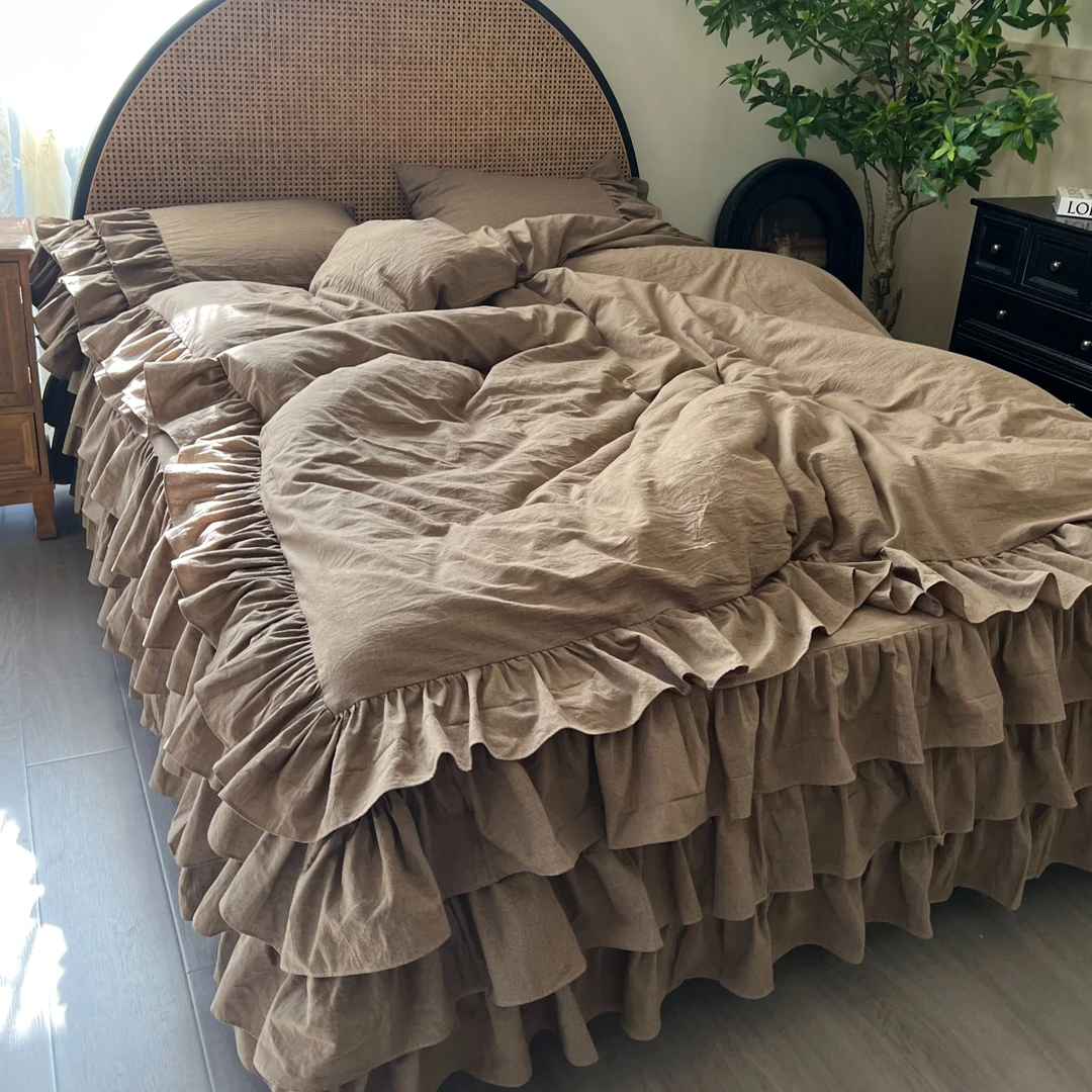 【曼城旧事】高级复古纯色全棉四件套