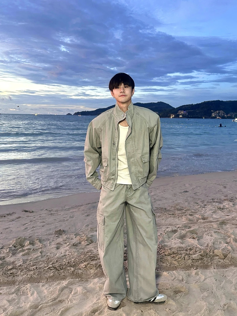 【水管工】Bloom Studio水洗做旧工装夹克简约复古外套长裤两件套